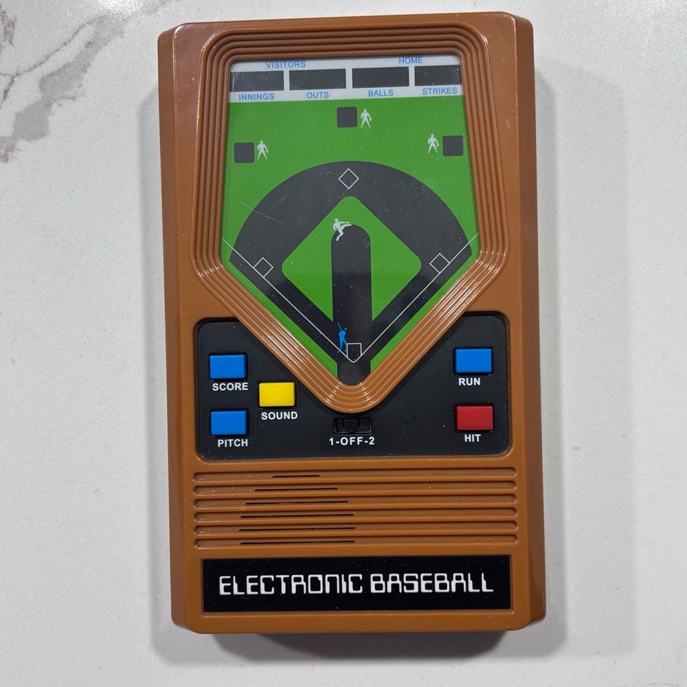 Mattel 2016 Retro Classic Electronic Baseball Game Brown Kids Handheld